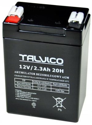 Akumulator żelowy 12V 2.3Ah typ II