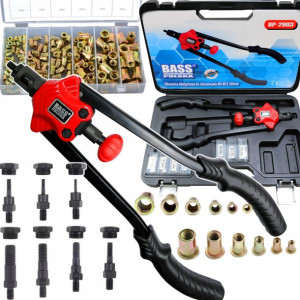 Bass Nitownica Ręczna M3-m12 + 150szt Nitonakrętek