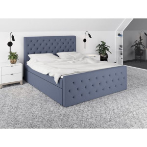łóżko tapicerowane ALVA stelaż + materac 160x200