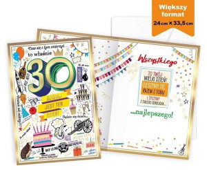 Kartka na 30 urodziny Wielka Duża PCP38