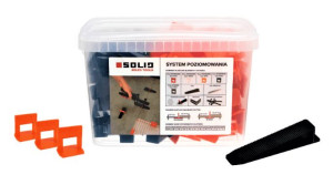 Klin 50szt. + Klips 1mm 100szt. System Poziomowania Płytek Solid 6357
