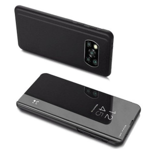 Clear View Case futerał etui z klapką Xiaomi Poco X3 NFC czarny