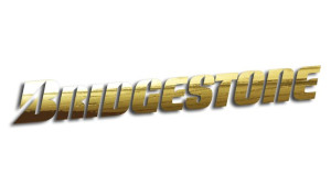 Wycinana naklejka BRIDGESTONE złoty chrom