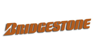 Wycinana naklejka BRIDGESTONE brązowa