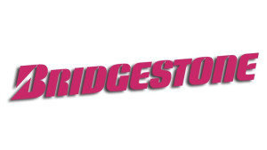 Wycinana naklejka BRIDGESTONE różowa