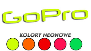 Wycinana naklejka GoPro go pro kolory neonowe