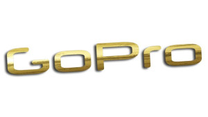 Wycinana naklejka GoPro go pro złoty chrom