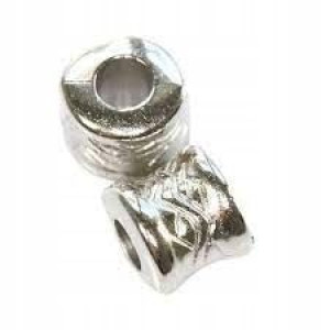 Pieńki Plastik Srebrne 7,7x8,3mm 10szt