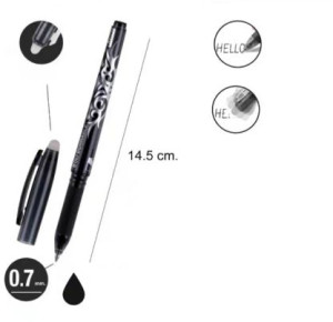 Długopis zmywalny, ścieralny 0,7mm czarny