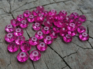 Bączki Plastik Róż 5x8mm 50szt