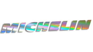 Wycinana naklejka MICHELIN holograficzna