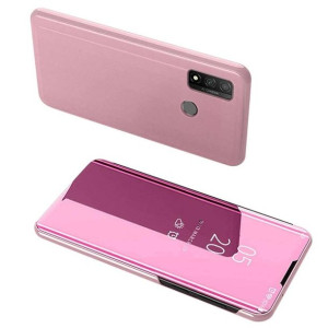 Clear View Case futerał etui z klapką Huawei P Smart 2020 różowy