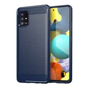 Carbon Case elastyczne etui pokrowiec Samsung Galaxy M31s niebieski