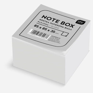 Kostka papierowa bloczek 85x85x35mm biała Interdruk