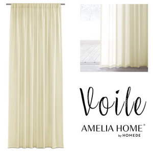 Amelia Home Firana Firanka Voile Pleat Ecru 250x160
