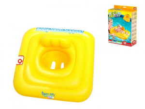 Bestway Kółko Dmuchane Plażowe Z Miejscem Na Nóżki Żółte 76x76 Cm