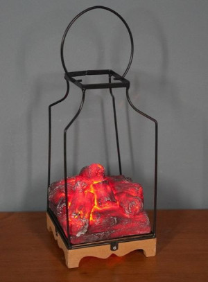 Lampion, Latarnia Metalowa Z Imitacją Węgla Drzewnego 23x11,5 Cm