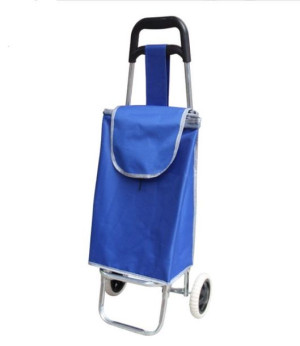 Torba Wózek Zakupowy Na Kółkach Niebieski 85x35x20 Cm