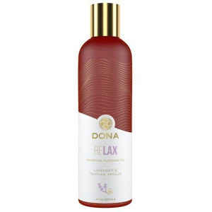 Dona - Essential Massage Oil Relax Lavender & Tahitian Vanilla 120 Ml