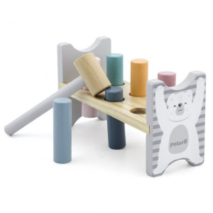 Viga Drewniana Ławeczka Przebijanka Wbijanka Z Młotkiem - Polarb
