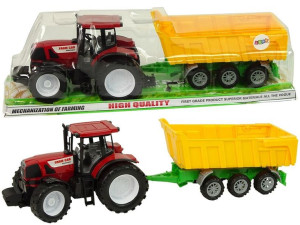 Traktor Czerwony Wywrotka Żółta Ciągnik 50 Cm