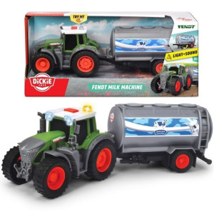 Dickie Farm Traktor Fendt Z Przyczepką Na Mleko 26cm