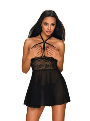 Bielizna-nettsy Babydoll I Stringi Czarna S/m