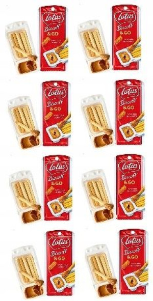 8x45g LOTUS BISCOFF & GO krem ciasteczkowy UK