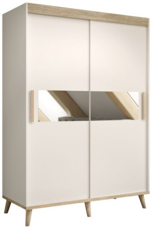 Szafa przesuwna, garderoba SKANDI H3 150 cm, styl skandynawski