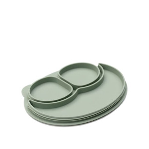 Silikonowa pokrywka do małego talerzyka Mini Mat pastelowa zieleń EZPZ