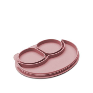 Silikonowa pokrywka do małego talerzyka Mini Mat pastelowy róż EZPZ