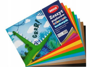 Zeszyt papierów kolorowych A4 8 kolorów