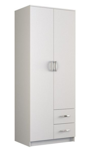 Szafa Romana 80cm 2 Drzwi 2 Szuflady Biała Mat