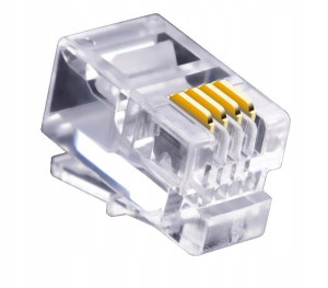 Wtyk telefoniczny RJ11 4P4C wtyczki linka 100szt