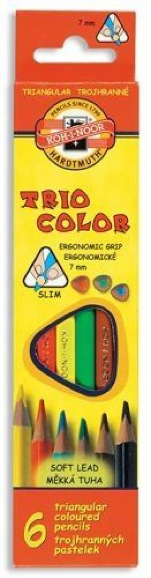 Kredki KOH-I-NOOR Triocolor 6 kolorów