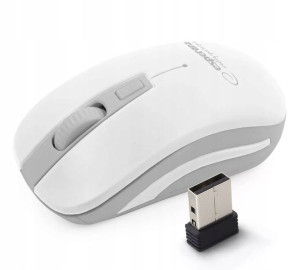 Mysz Bezprzewodowa USB 4G biał-szara 2.4GHz