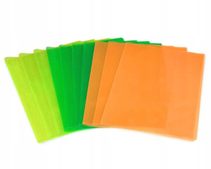 Komplet 10 szt Okładka na Zeszyt A5 Neonowa Mix