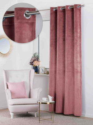 Zasłona aksamitny Velvet 260x140 kolor wrzosowy