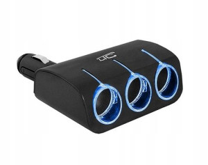 ADAPTER ZAPALNICZKI 3 gniazda LED 120W