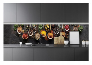 Fototapeta Do Kuchni Laminowana Zioła Łyżki 250x60