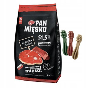 Pan Mięsko wołowina z koziną 3kg GRATIS