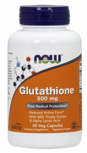 Now Foods Glutathione 500 mg Glutation z ostropestem 60 kapsułek