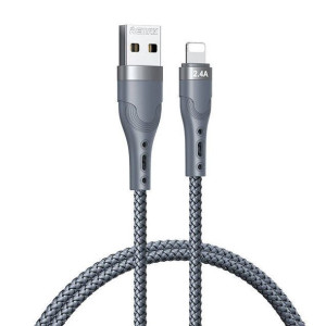 Remax kabel USB - Lightning do ładowania i transmisji danych 2,4A 1m srebrn