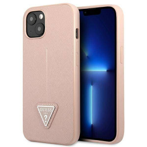 Guess GUHCP13MPSATLP iPhone 13 6,1" różowy/pink hardcase SaffianoTriangle L