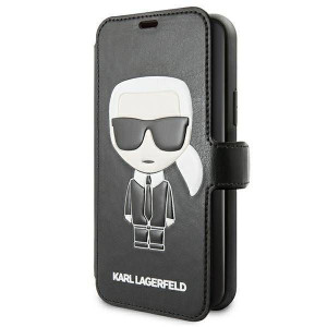 Karl Lagerfeld KLFLBKSN65FIKPUBK iPhone 11 Pro Max czarny/black book Full B