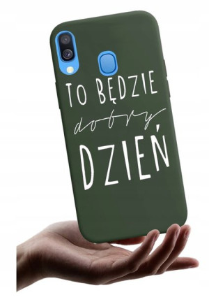 Etui Zielone Matt Case Do Samsung A40 Wzory Nadruk