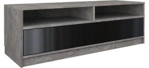 Stolik Szafka Rtv Tv Karo 120cm Beton Czerń Połysk