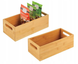 Bambusowe Pudełka Skrzynka Organizer mDesign 2szt.