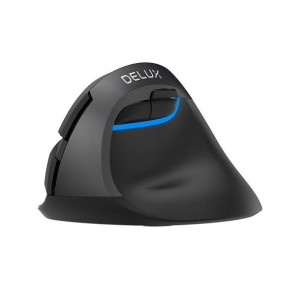 Bezprzewodowa Mysz Pionowa Delux M618mini Db Bt+2.4g 2400dpi (czarna)