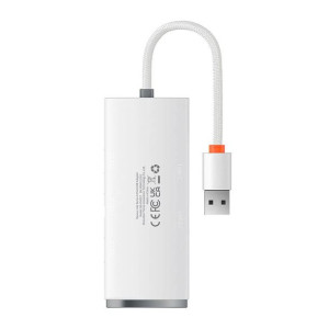 Hub 4w1 Baseus Lite Series Usb Do 4x Usb 3.0 25cm (biały)